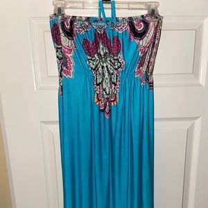 Super comfy strapless, maxi dress